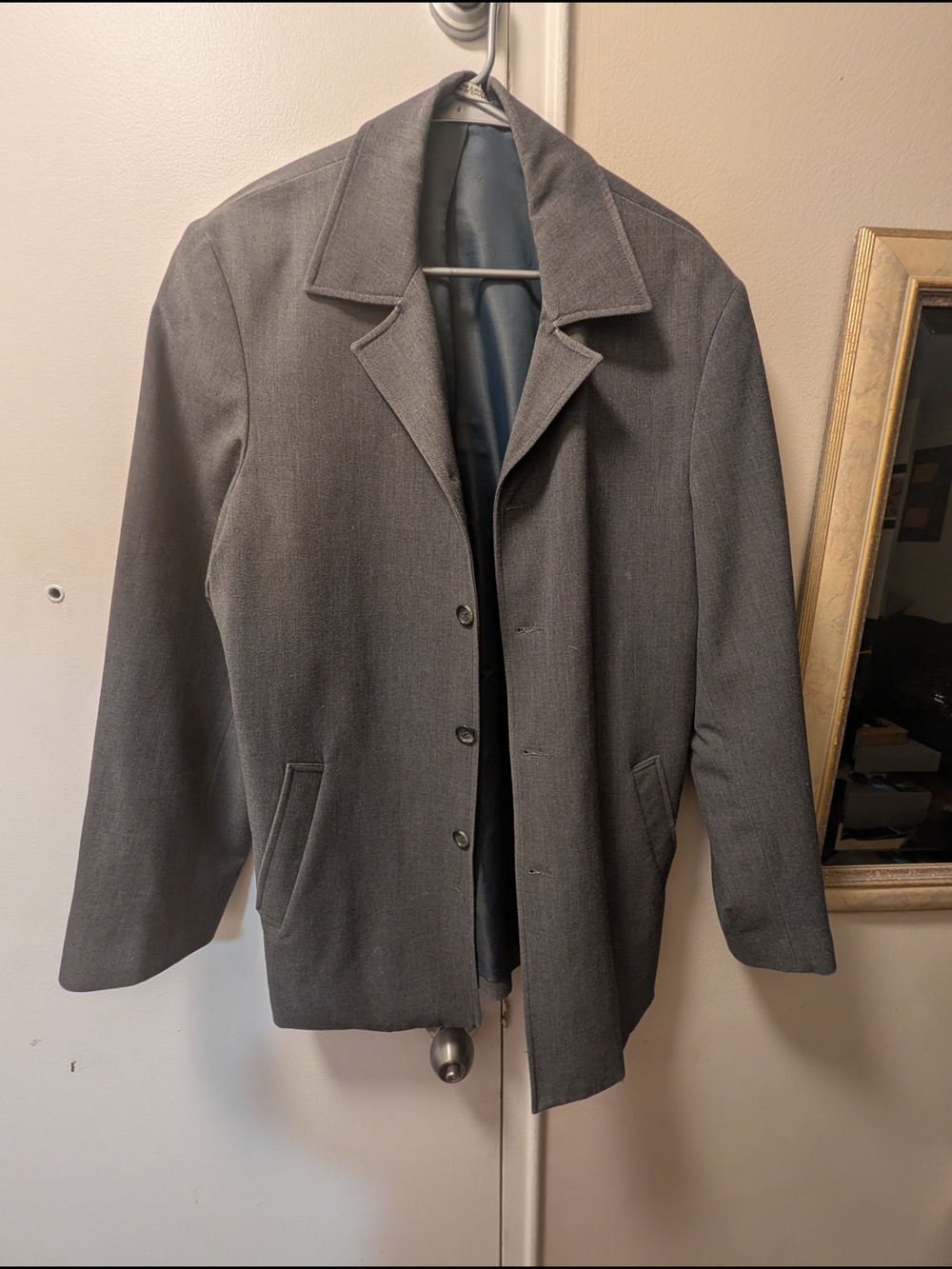 Men's Gray Overcoat Jacket - America